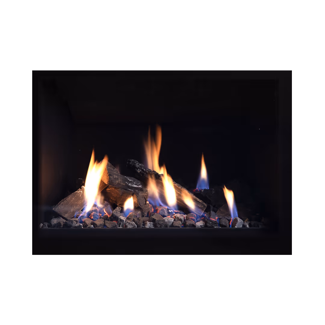 Traditional logs fuel bed